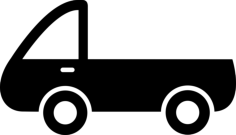 Pick Up Truck Side View Sticker Svg Vector, Free Vectors File